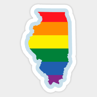 Illinois state LGBT Pride Sticker